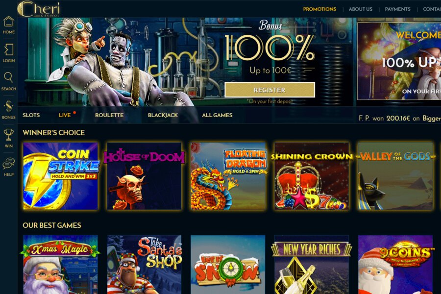 Cheri Casino - Bonus Sans Dépôt Exclusif
